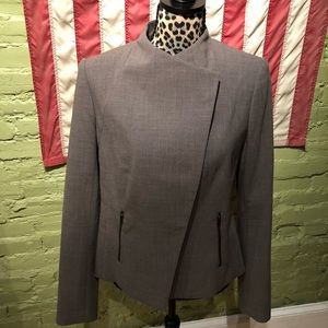 Ann Taylor Charcoal Asymmetrical Blazer